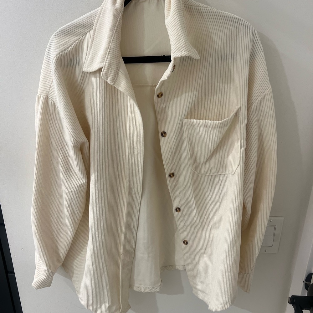 Corduroy layering button up